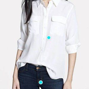 Investments white business button down